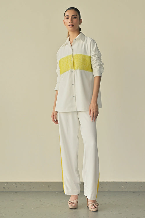 Patch Pocket Shirt with Side Textured Trouser