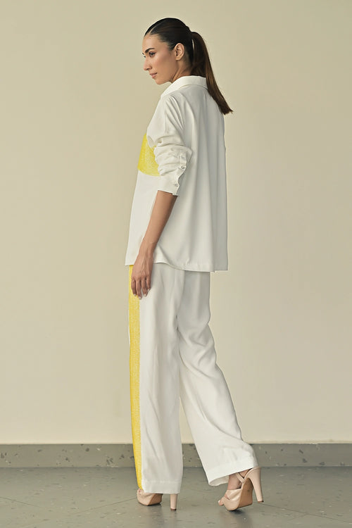 Patch Pocket Shirt with Side Textured Trouser