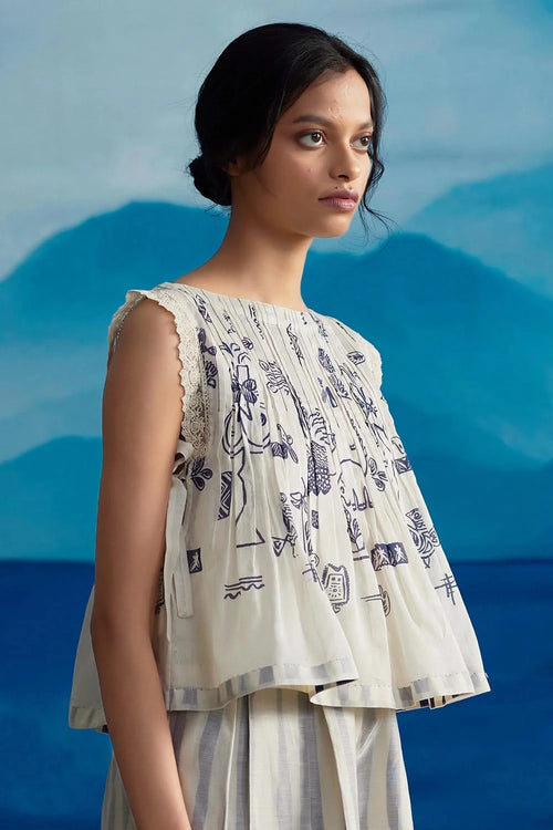 Calantha Pleated Top