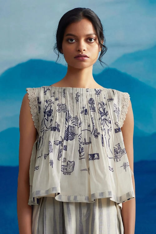 Calantha Pleated Top