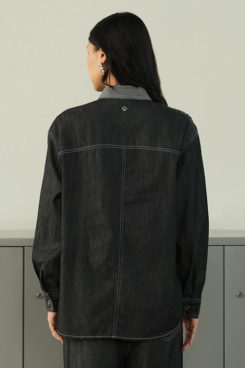 Eyelet Embellished Shirt