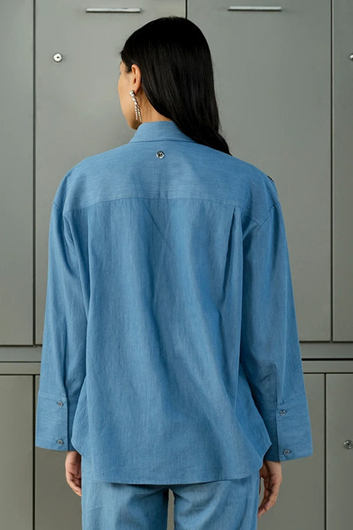 Tencel Applique Embellished Shirt