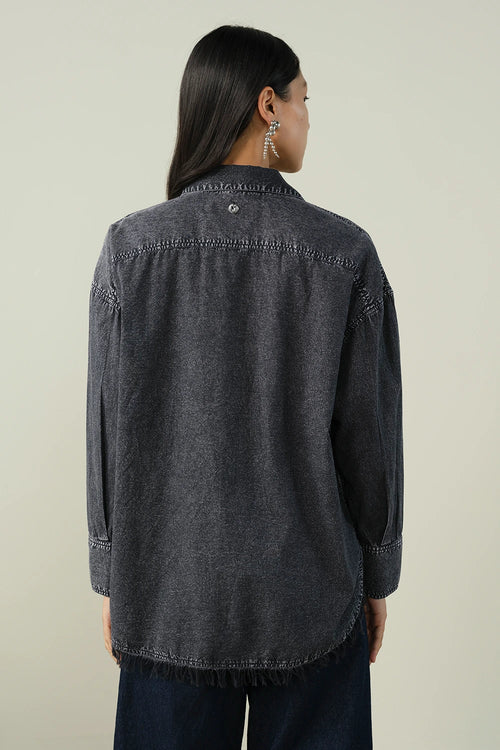 Overdyed Embellished Shirt
