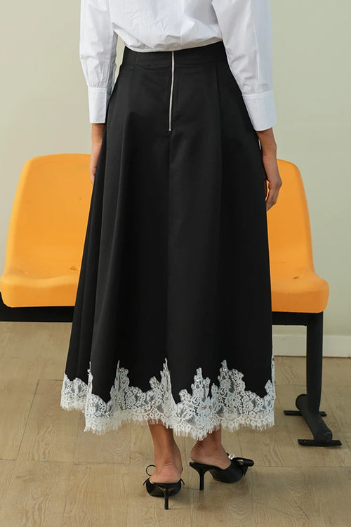 Lace Applique Skirt