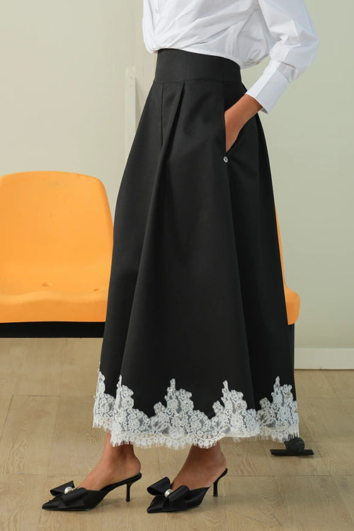 Lace Applique Skirt