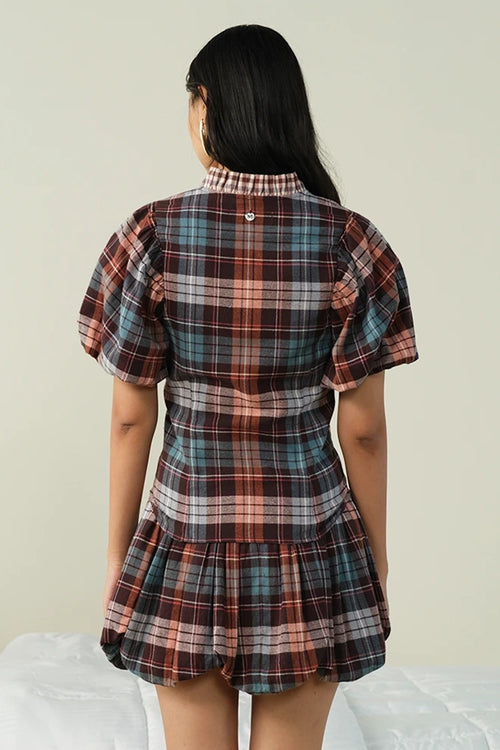 Plaid Bubble Skirt
