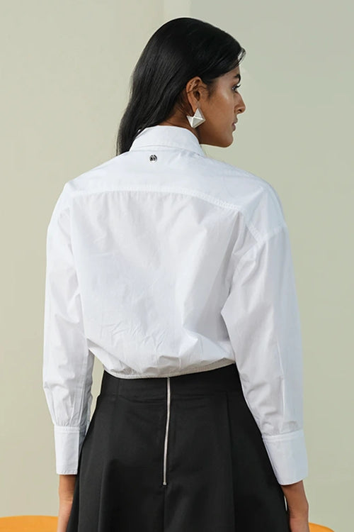 Spider Brooches Crop Shirt