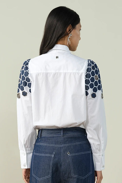 Honeycomb Embellished Shirt