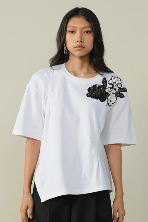 Floral Embellished T-Shirt