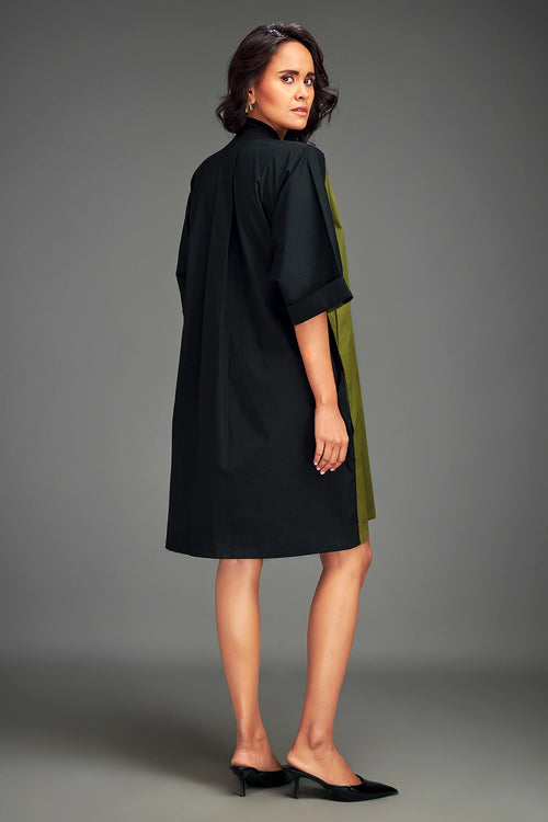Green Two Tone Dress