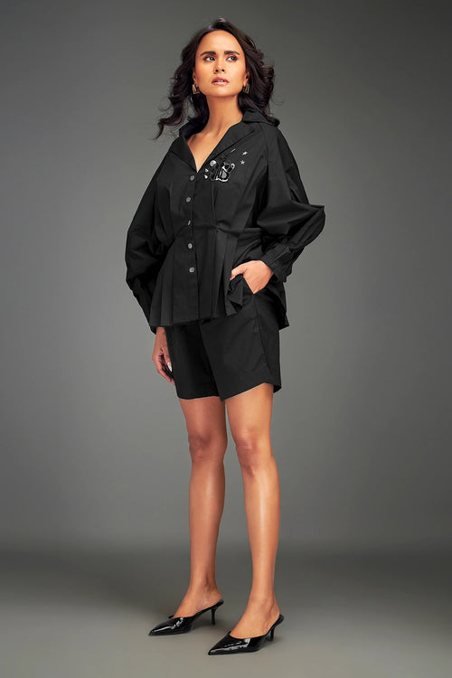 Black Structured Co-ord Set