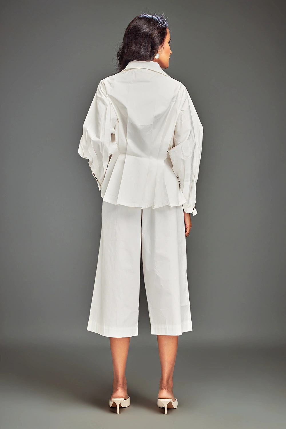 White Button-Down Co-ord Set