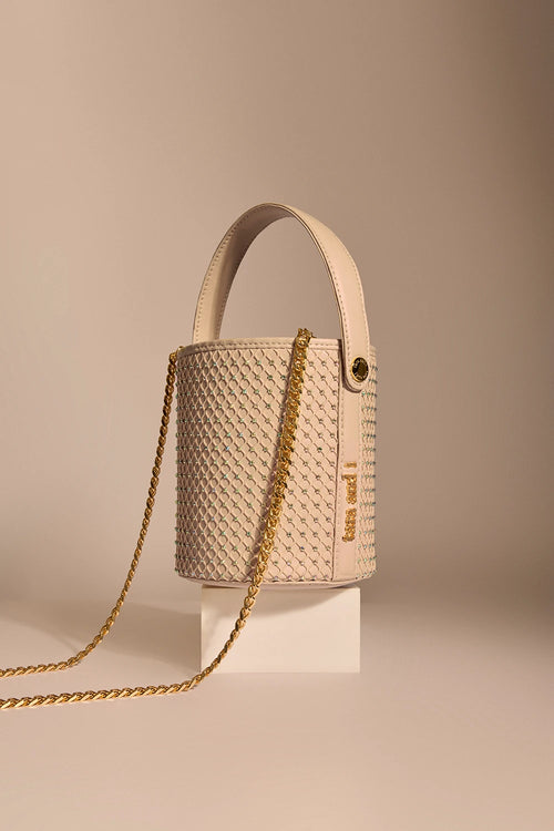 Black Intermesh Bucket Bag