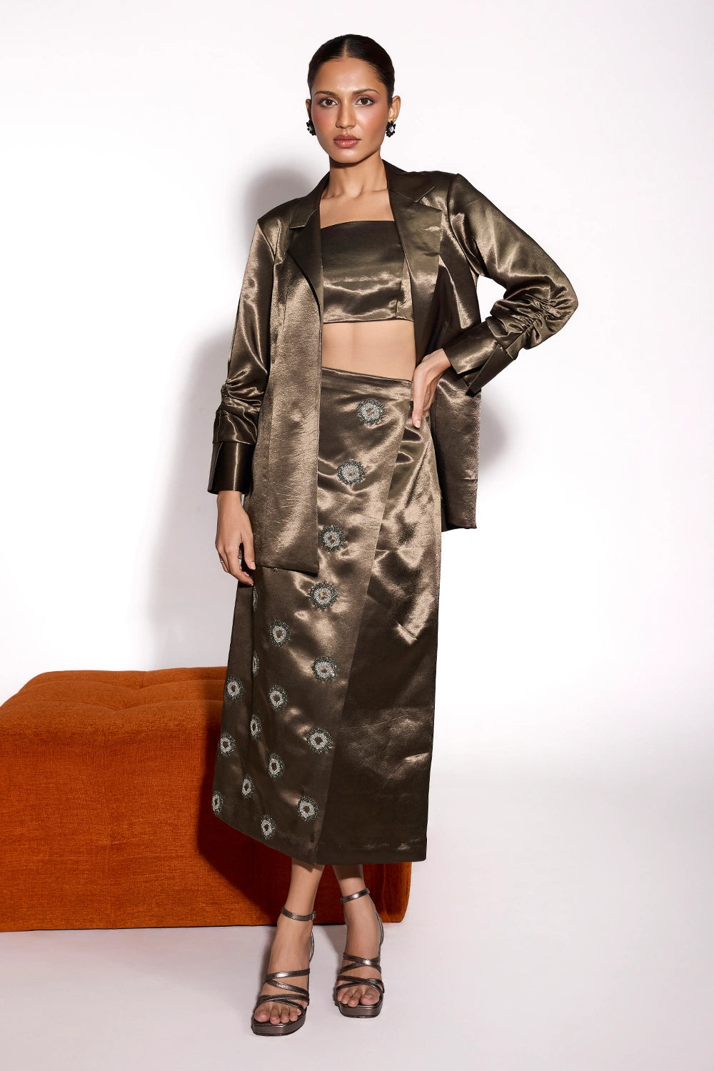 Dusky Olive Open Jacket