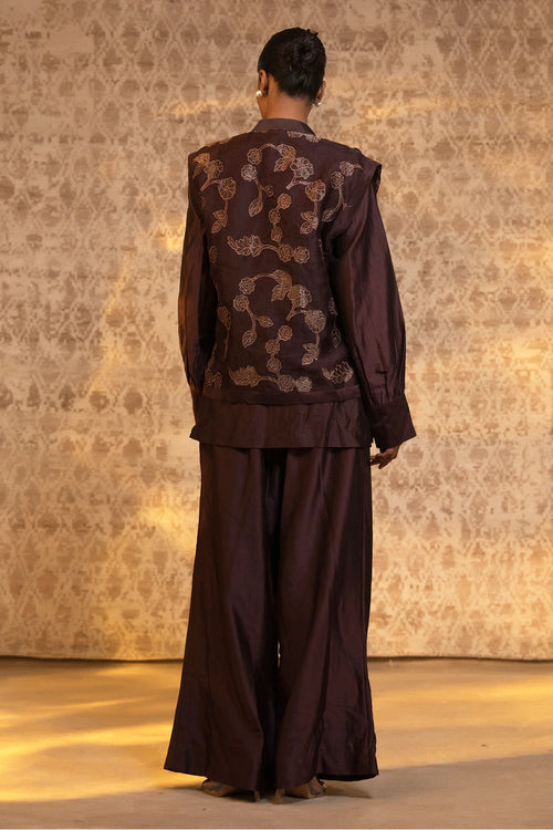 Brown Jacket Set