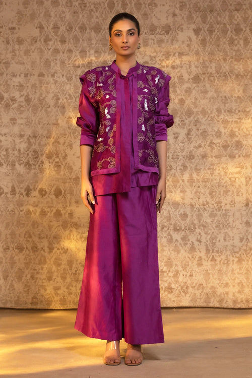 Purple Jacket Set