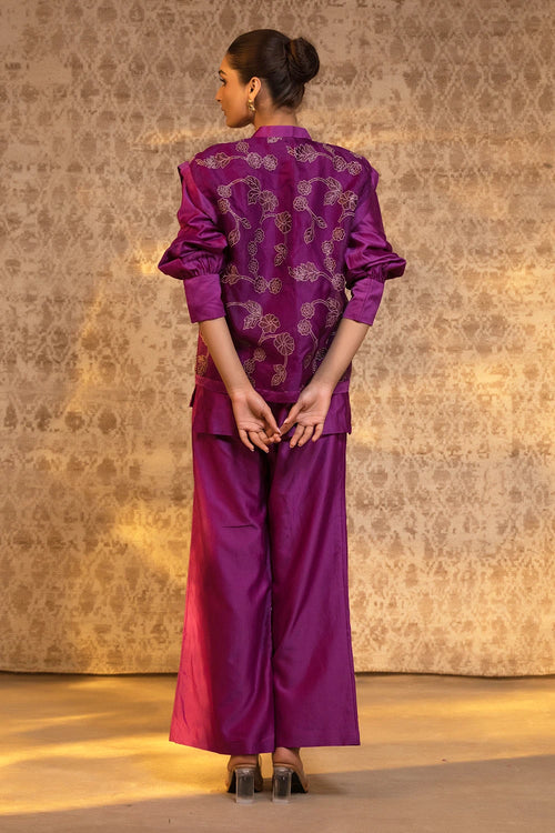 Purple Jacket Set