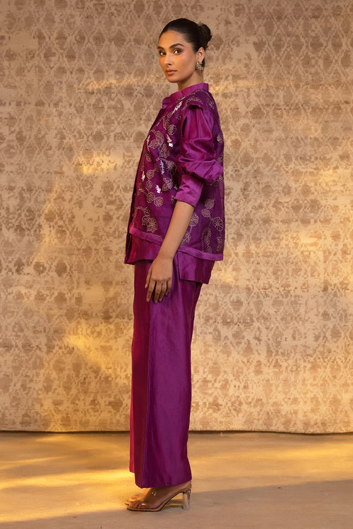 Purple Jacket Set