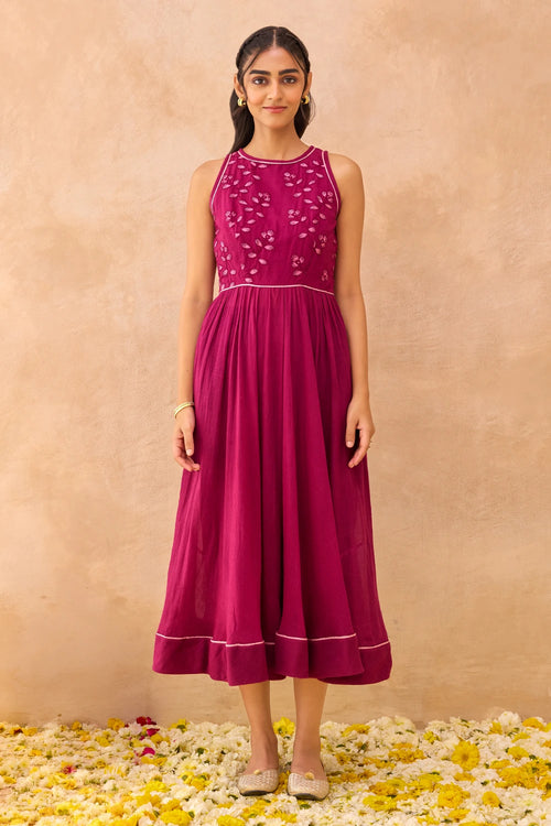 Magenta Meadow Dress