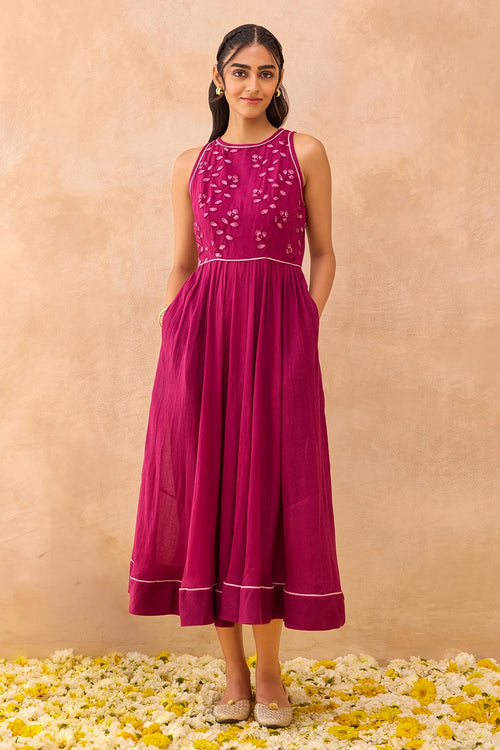 Magenta Meadow Dress