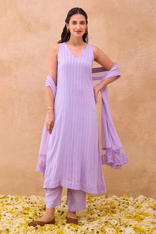 Lavender Grace Kurta Set