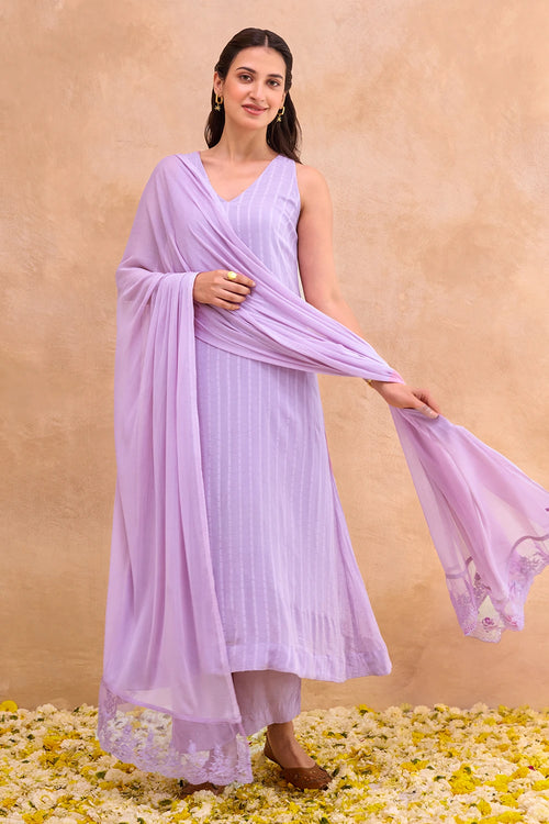 Lavender Grace Kurta Set