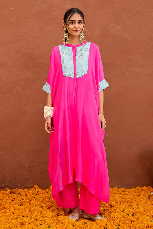 Fuchsia Pink Aira Kaftan Set