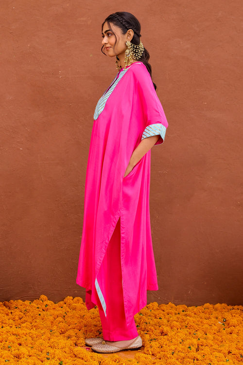 Fuchsia Pink Aira Kaftan Set
