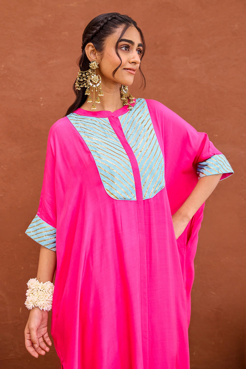 Fuchsia Pink Aira Kaftan Set