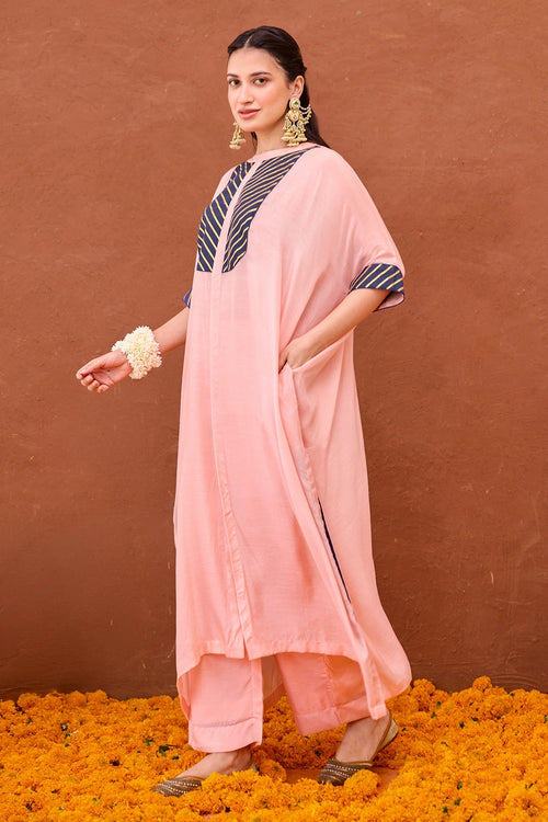 Peach Dhara Kaftan Set