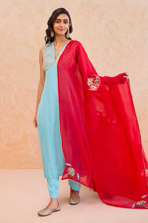Noorani Blue Kurta Set