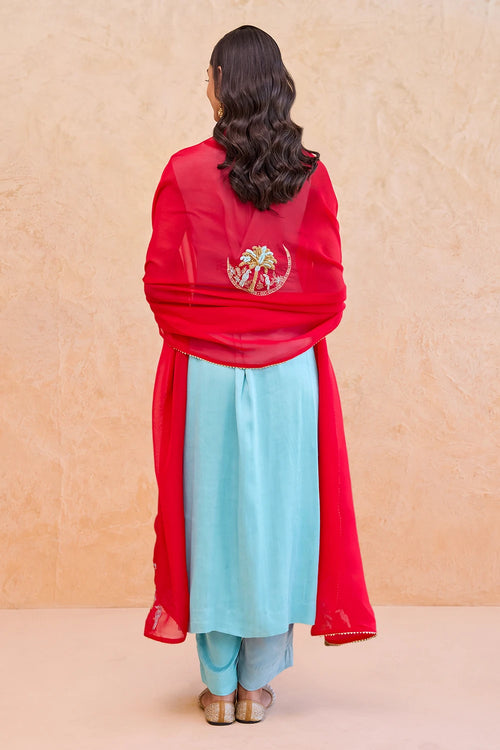 Noorani Blue Kurta Set