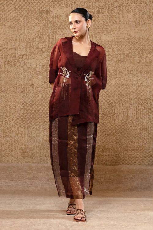 Tinka Brown Jacket Set