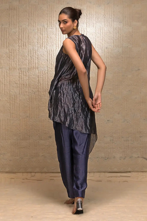 Blue Tissue Knot Co-ord Set