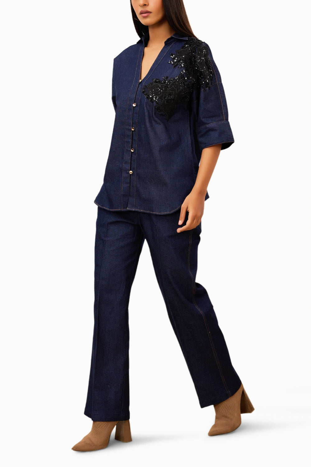 Midnight Blue Denim Co-ord Set