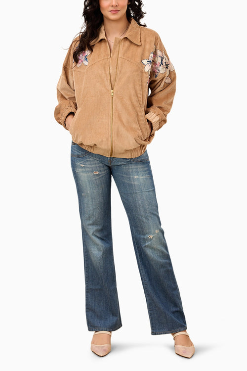 Sandstone Bloom Zip Jacket