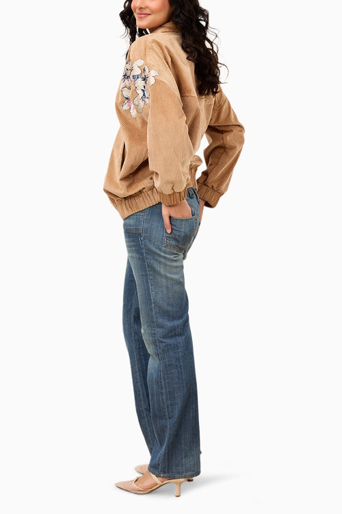 Sandstone Bloom Zip Jacket