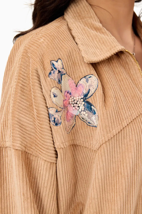 Sandstone Bloom Zip Jacket