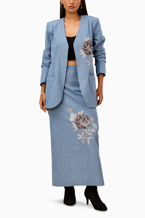 Blue Denim Co-ord Set