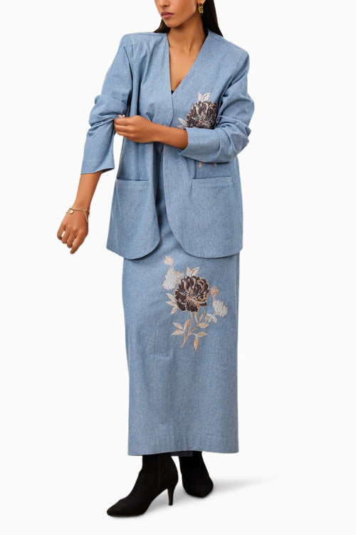 Blue Denim Co-ord Set