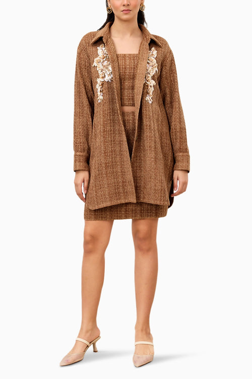 Mocha tweed Trio Set