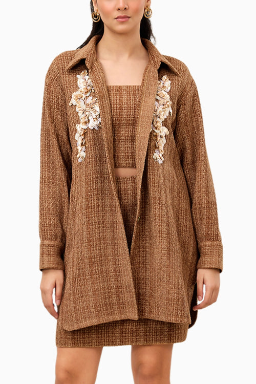 Mocha tweed Trio Set