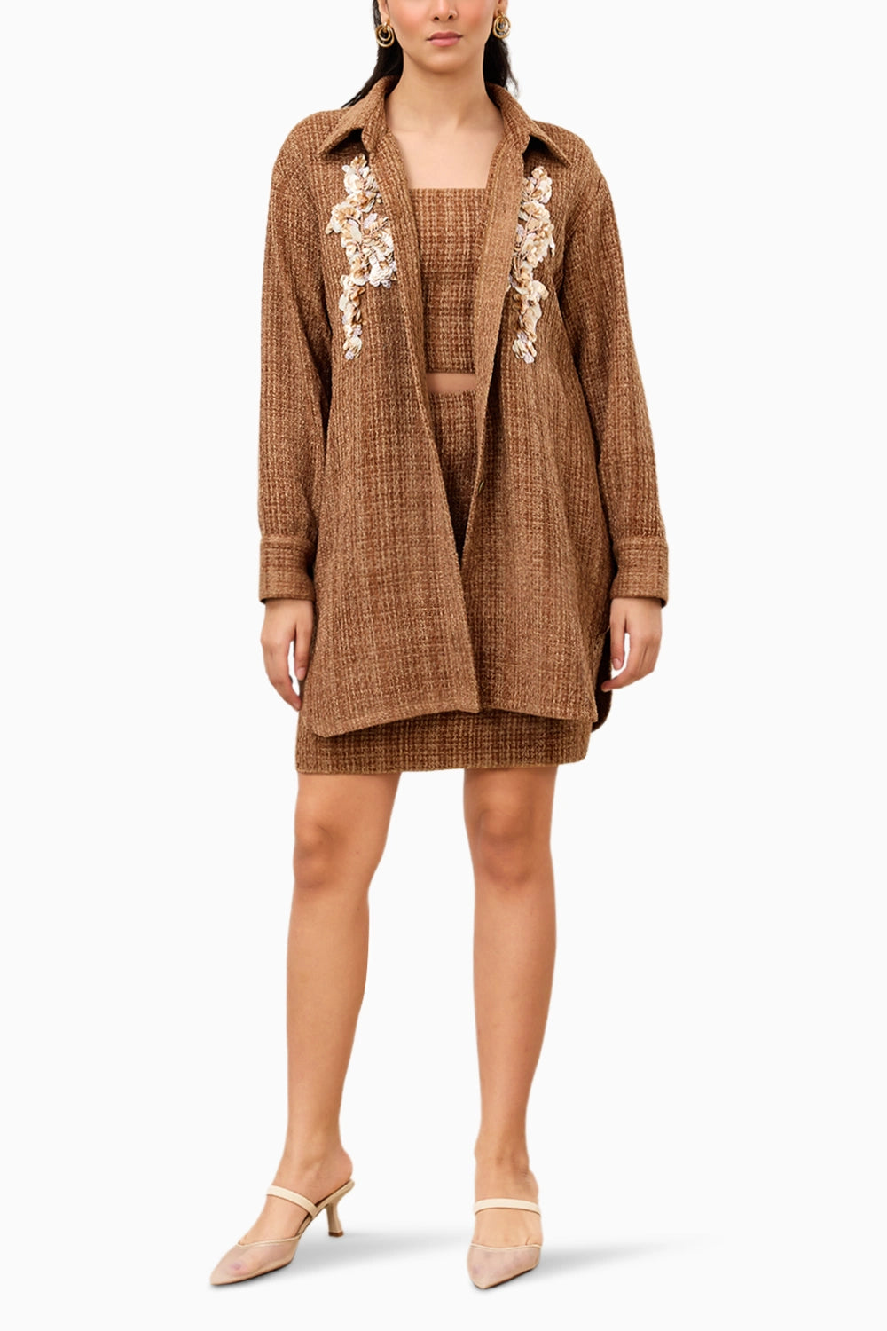 Mocha tweed Trio Set