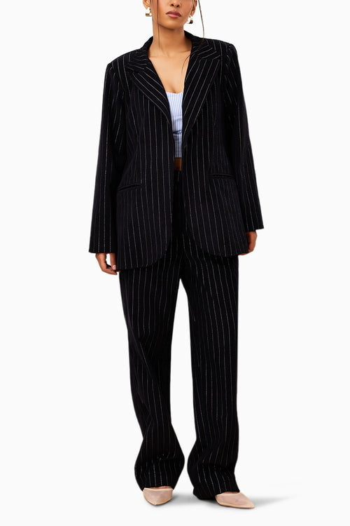 Striped Power Suit Set