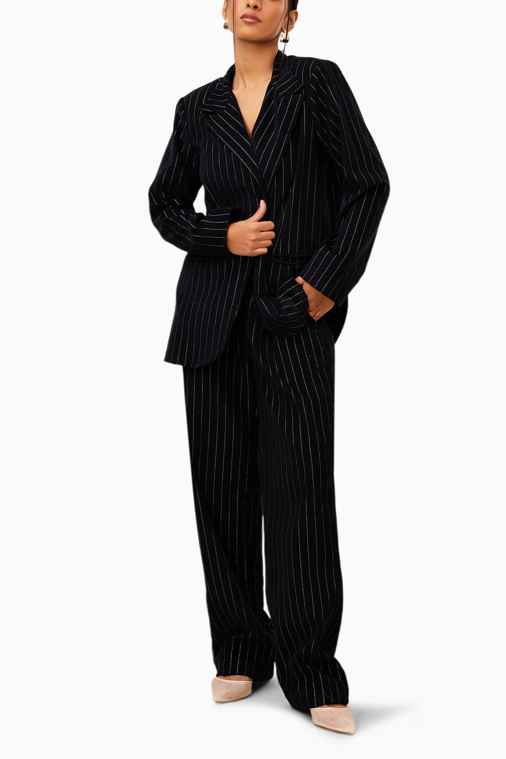 Striped Power Suit Set