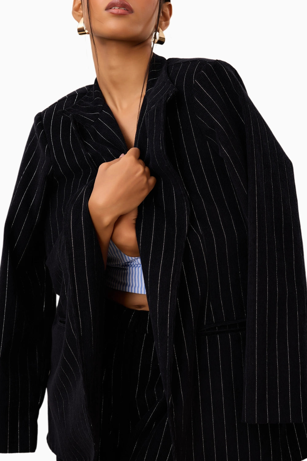 Striped Power Suit Set