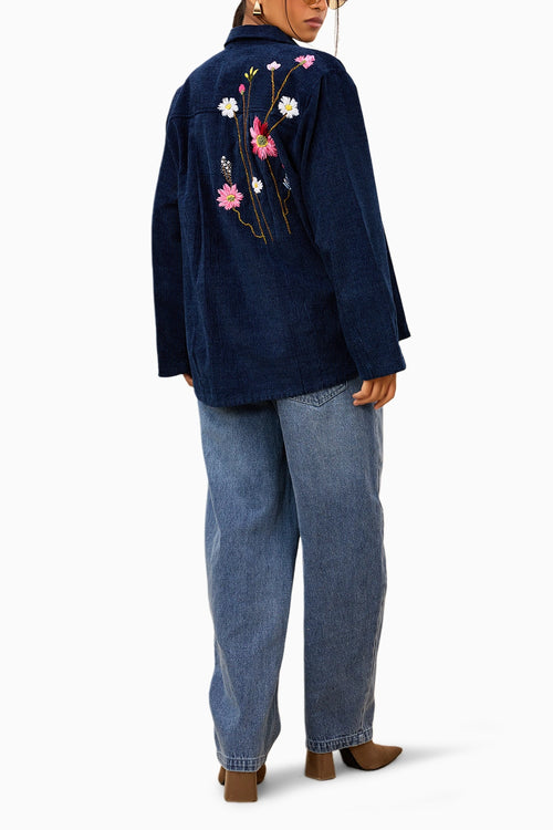 Blossom Stitch Corduroy Shirt