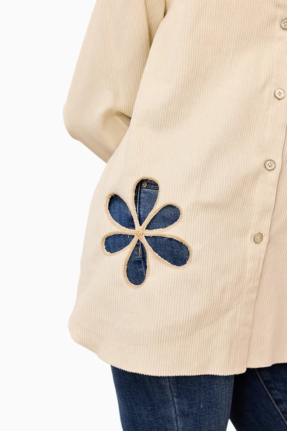 Bloom Cutout Corduroy Shirt