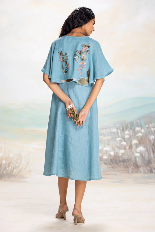 Tsukiyama Cape Blue Dress