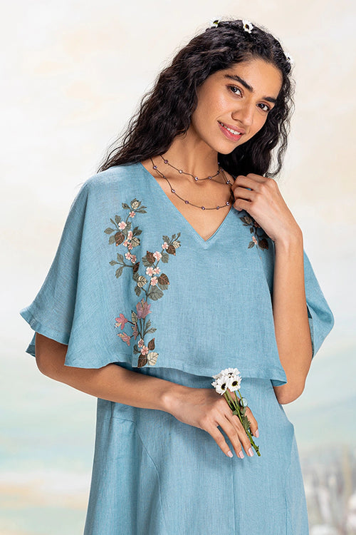 Tsukiyama Cape Blue Dress